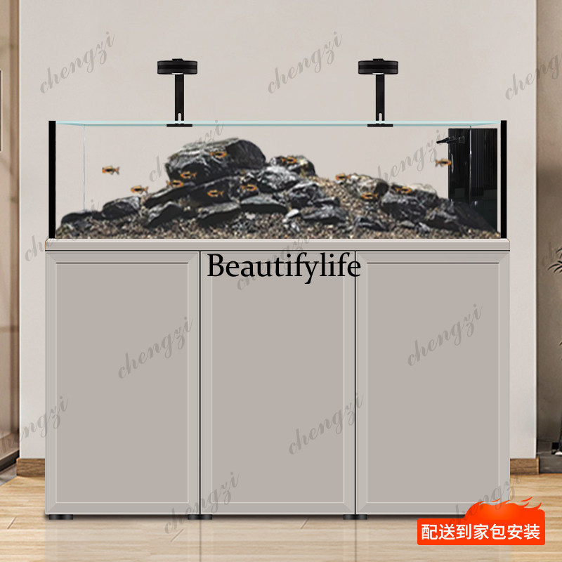 Aquarium Fish Live - Acuario de madera maciza para peces,
