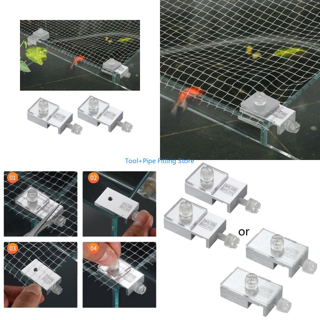 Aquarium Fish Jump Guard - F92B 2 piezas Clip acuario abrazadera