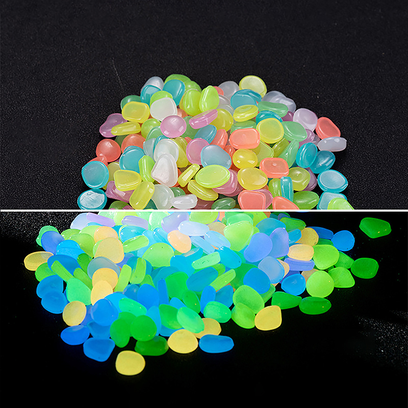 Aquarium Fish Glow In The Dark - 100 Uds. de piedras luminosas para