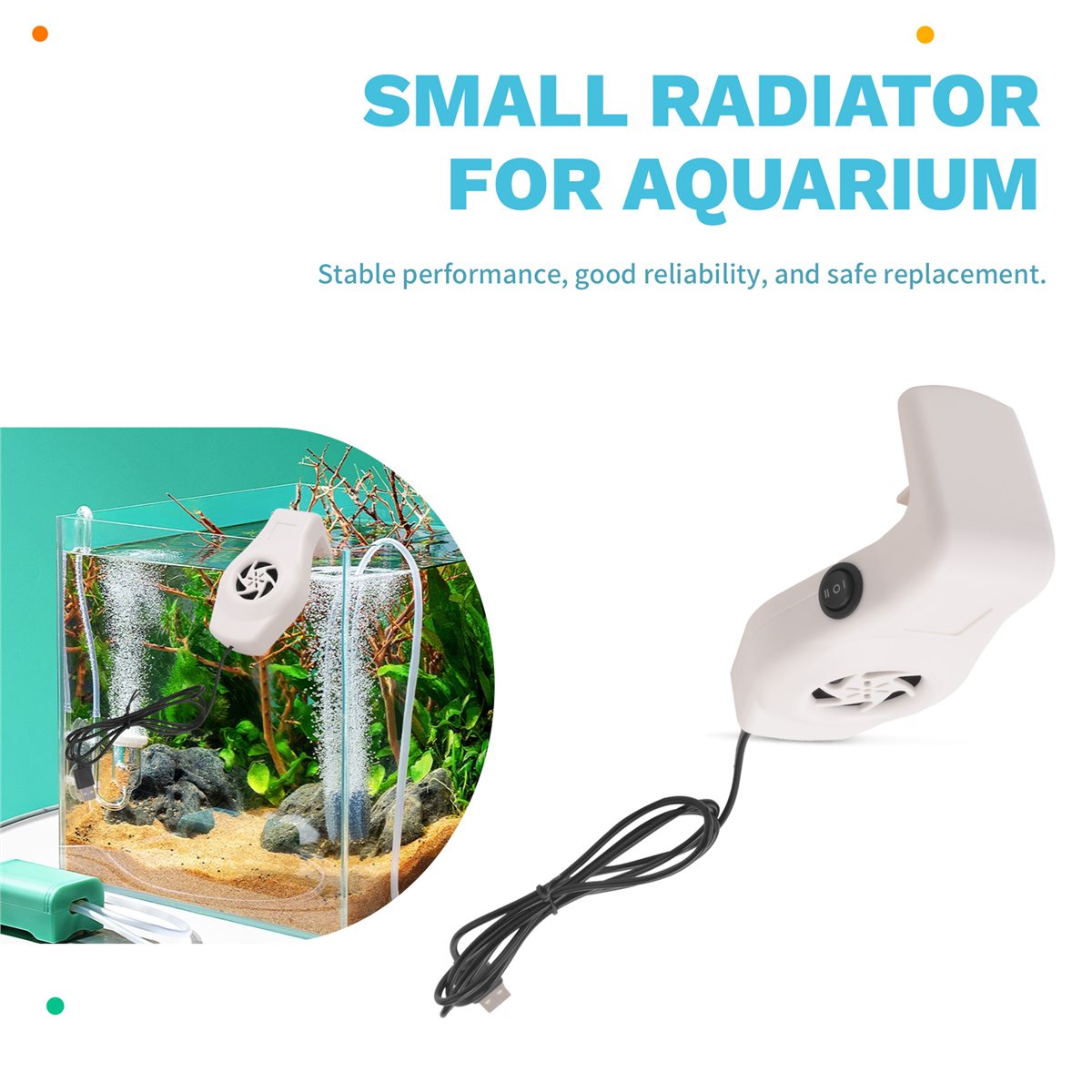 Aquarium Fish Game - Ventilador Silencioso para Acuario AT712 Premium-White,