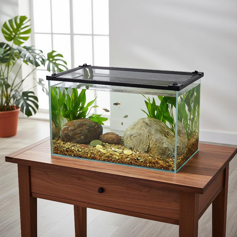 Aquarium Fish Jump Guard - Cubierta Magnética Antiescapadas para Pecera, Instalación