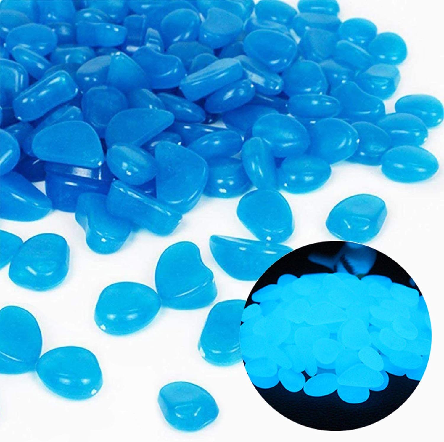 Aquarium Fish Photography - Rocas para pecera, guijarros azules brillantes