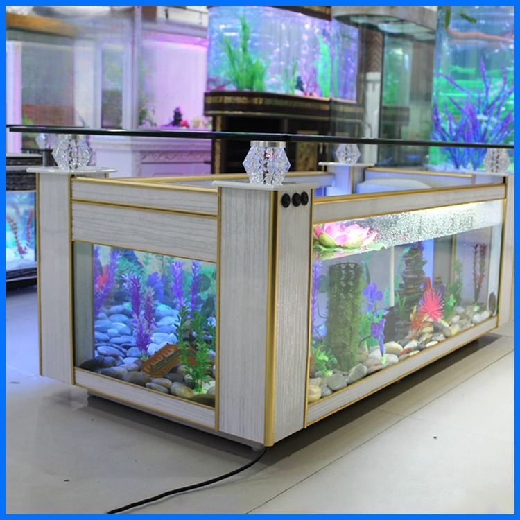 Aquarium Fish Live - Mesa de centro para sofá, pecera