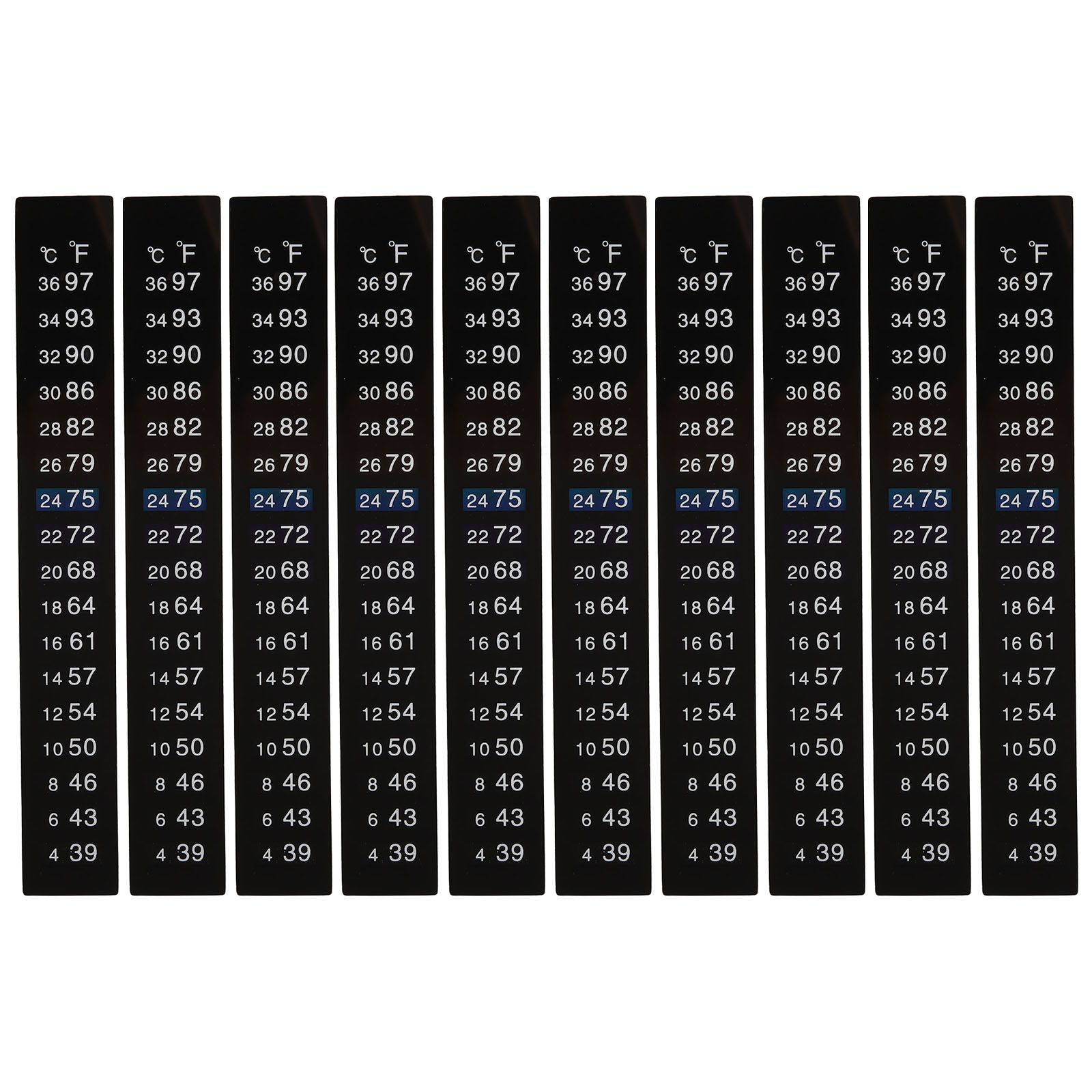 Aquarium Thermometer - 10 Tiras Adhesivas para Termómetro de