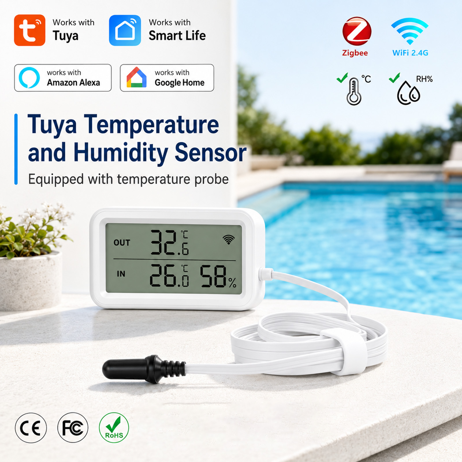 Sensor de Temperatura y Humeda - Aquarium Thermometer reseña y precio