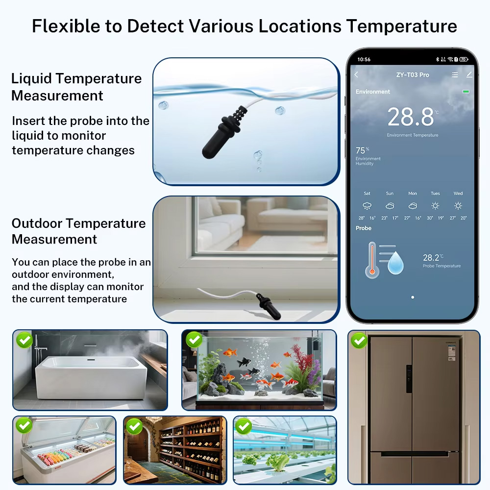 Sensor de Temperatura y Humeda - Aquarium Thermometer reseña y precio