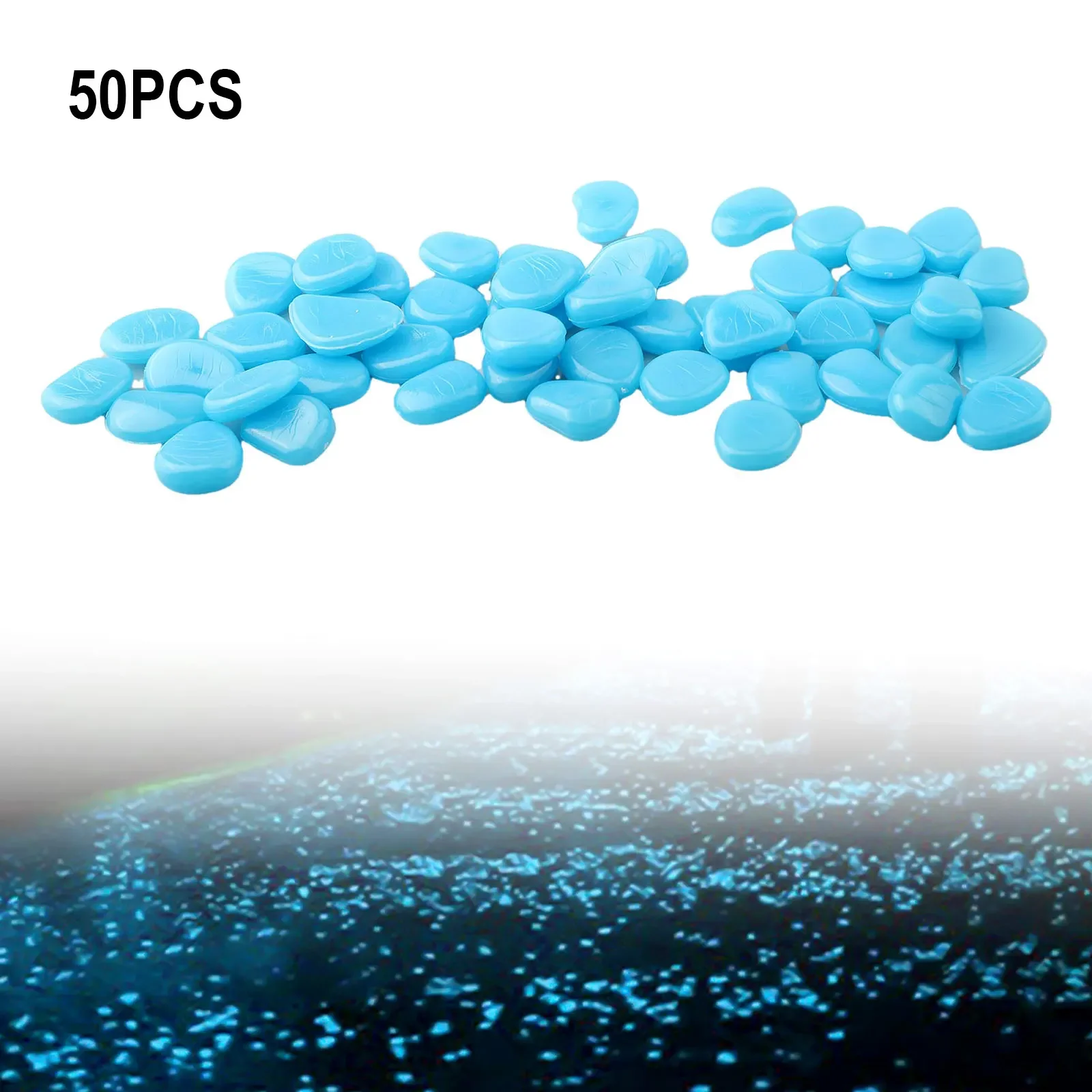 50 unids/set guijarros que bri - Aquarium Fish Glow In The Dark reseña y precio