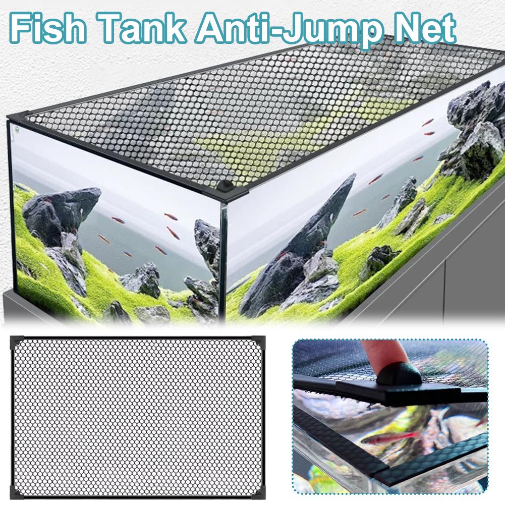Cubierta magnética de malla pa - Aquarium Fish Jump Guard reseña y precio